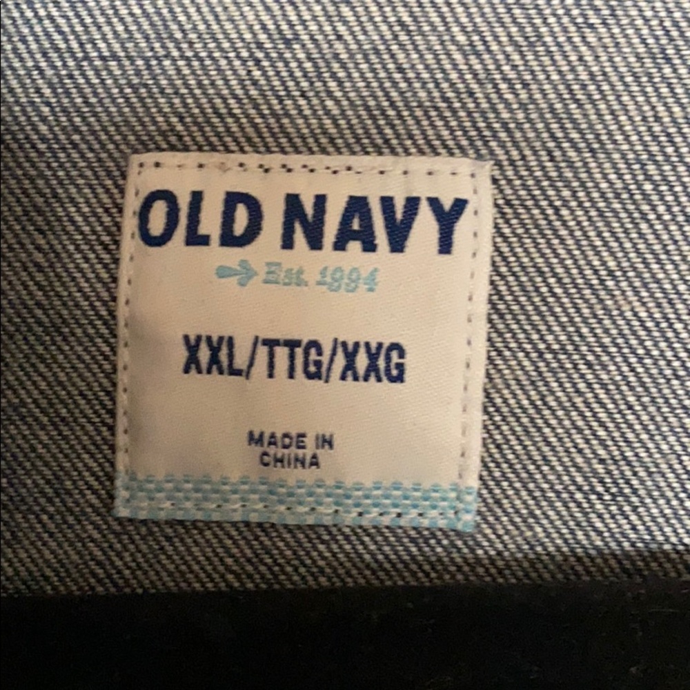 Old Navy Dark Blue Denim Jean Jacket - Picture 2 of 2